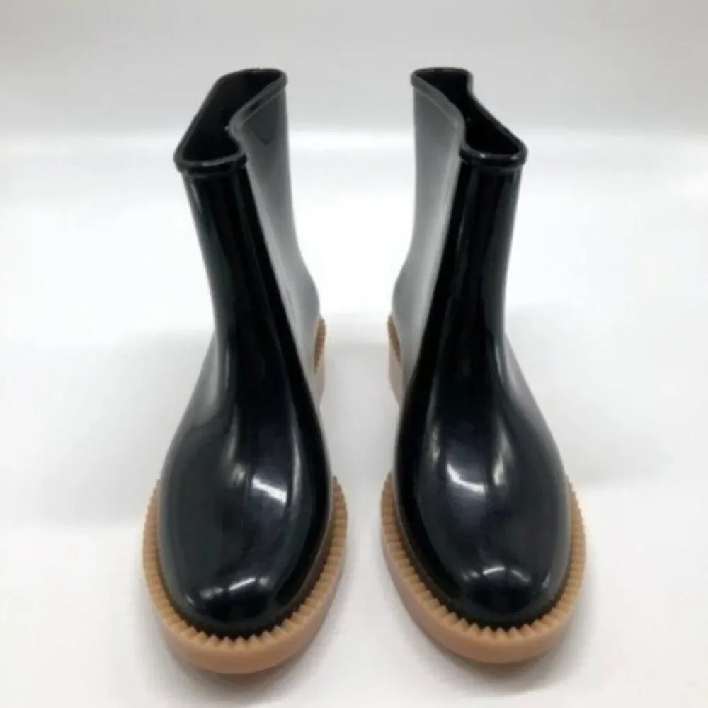MELISSA Rain Drop Water Resistant Black Boot  - Picture 3 of 6